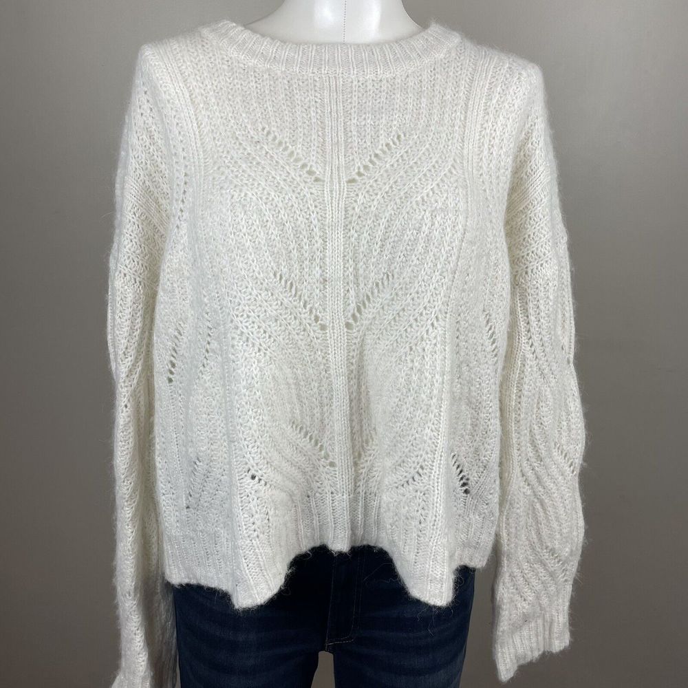 Madewell Ivory Charley Pullover Alpaca Blend Sweater Size Medium Cozy